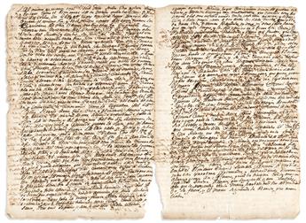 (CUBA.) Manuscript account of the naval Battle of Havana between Spanish and English squadrons.